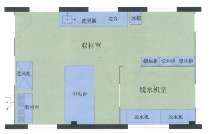實驗取材室、標本接收室布局要求